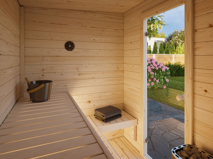 Palmako Eir sauna inkl. ovn 183 x 203 cm